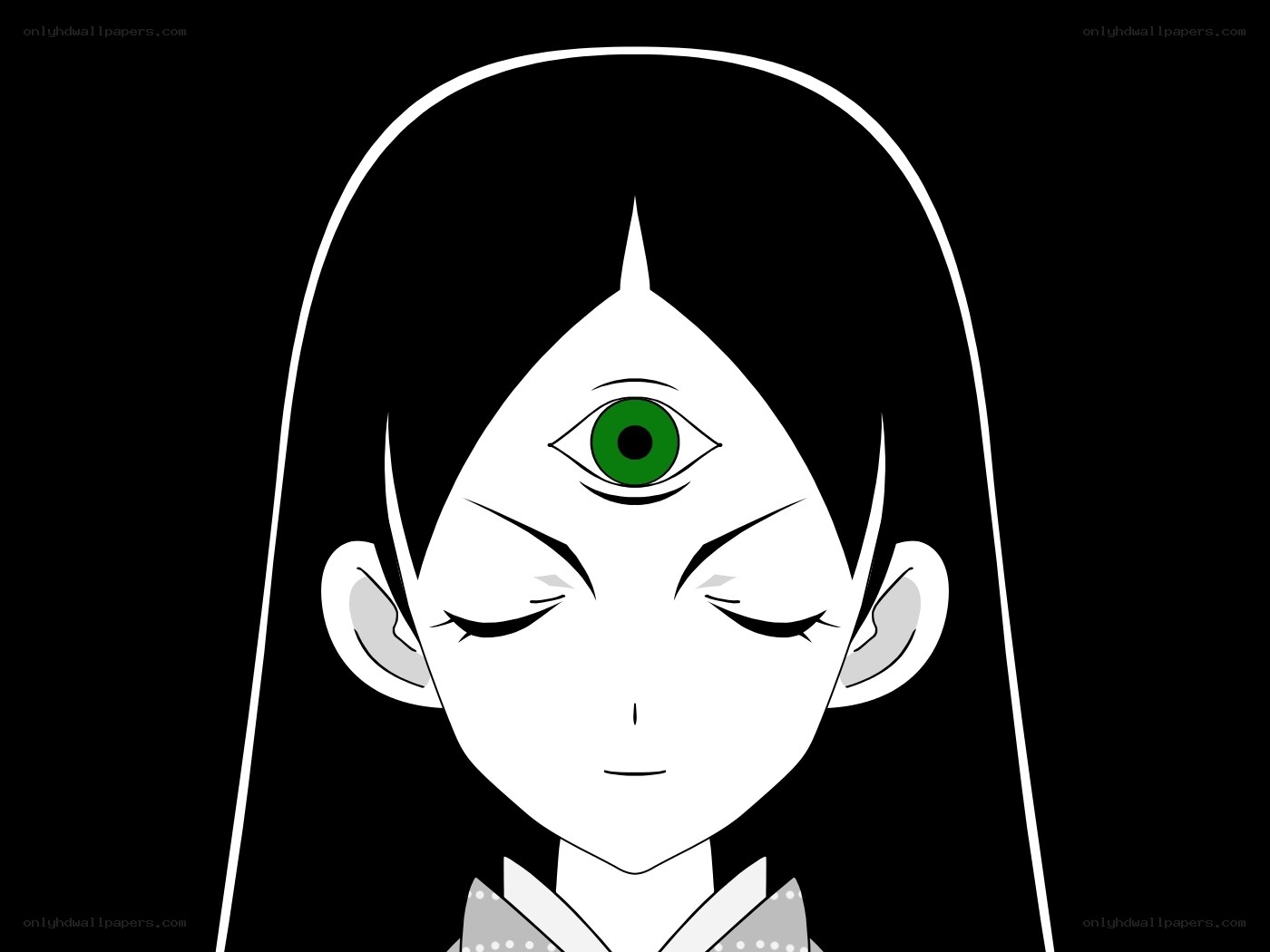 anime character with third eye