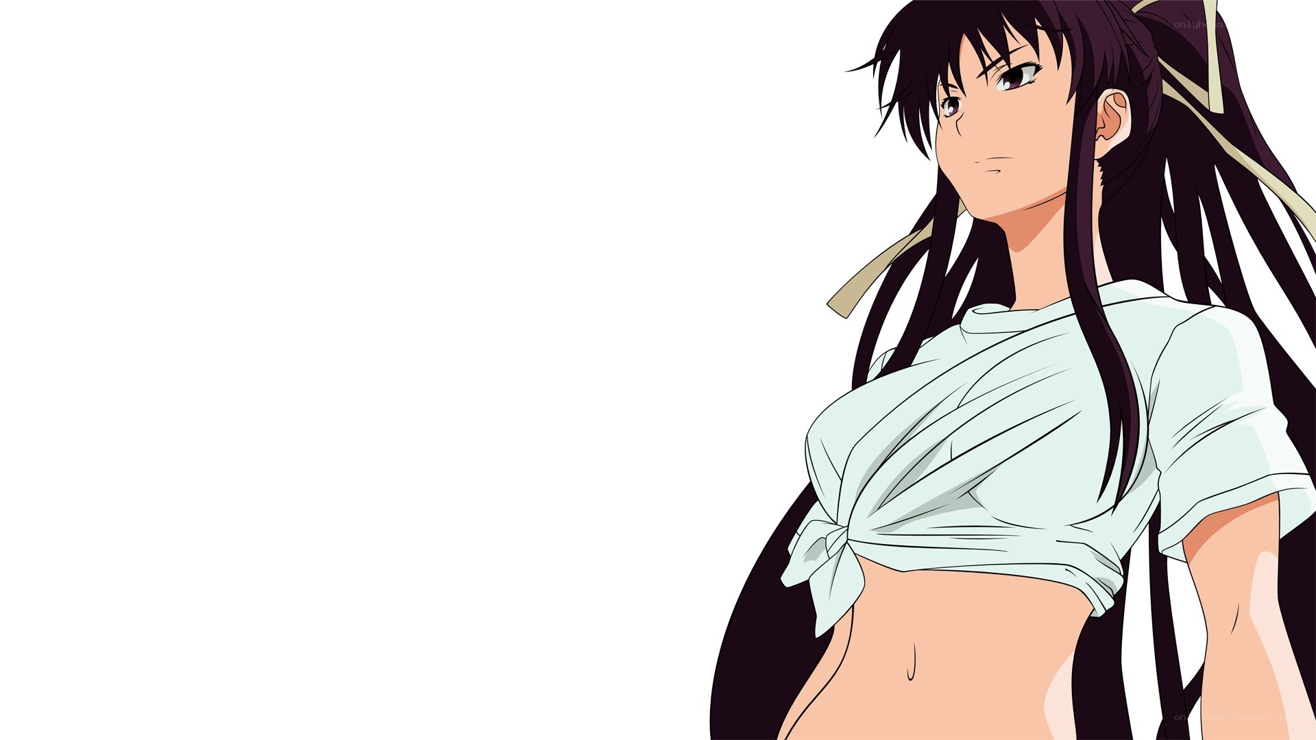anime character with tied shirt