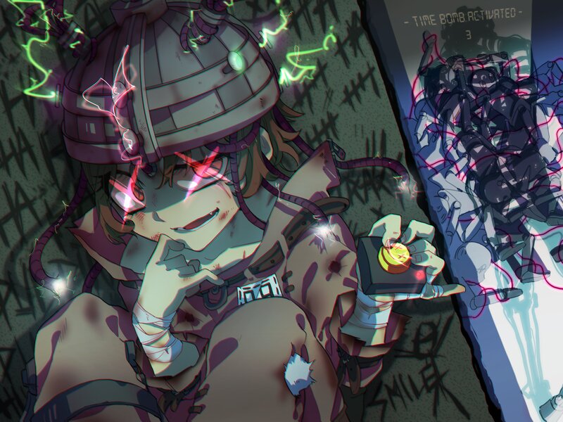 Anime Character with Time Bomb