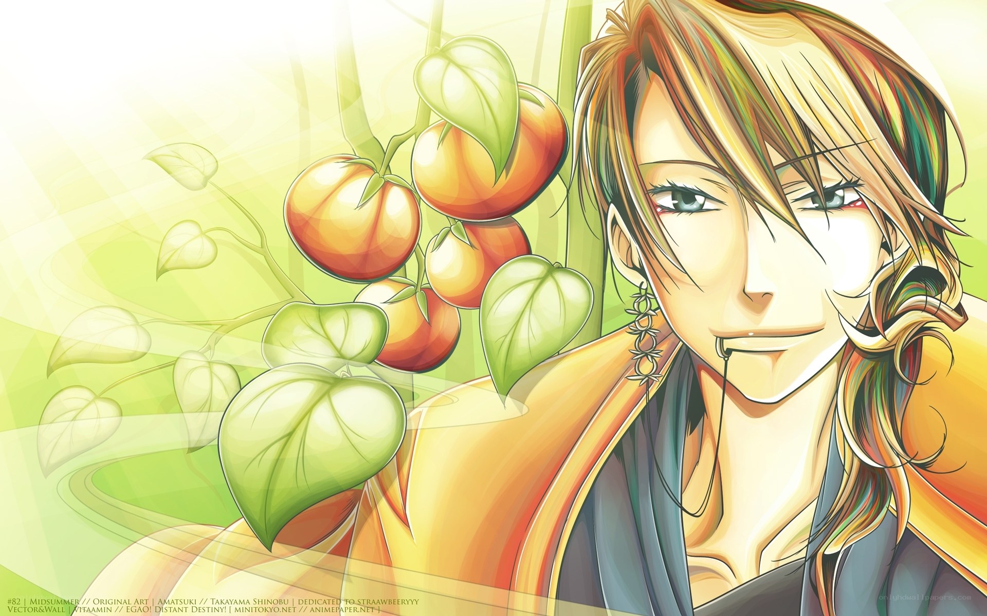 Anime character with tomatoes