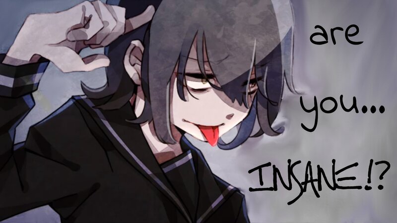 Anime Character with Tongue Out — Gray
