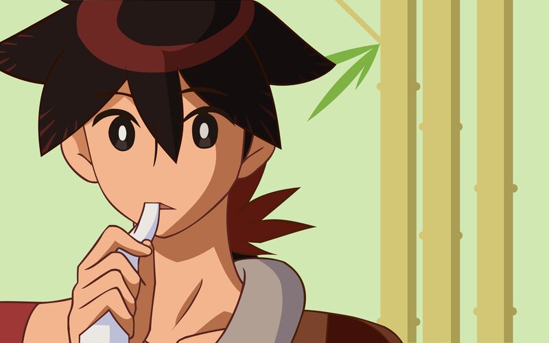 Anime Character with Toothbrush