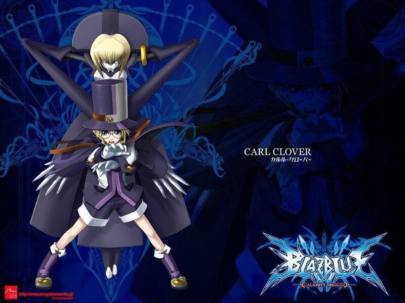 Anime Character with Top Hat — Blue, Dramatic