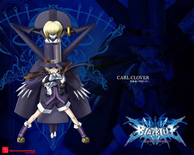 Anime Character with Top Hat — Blue