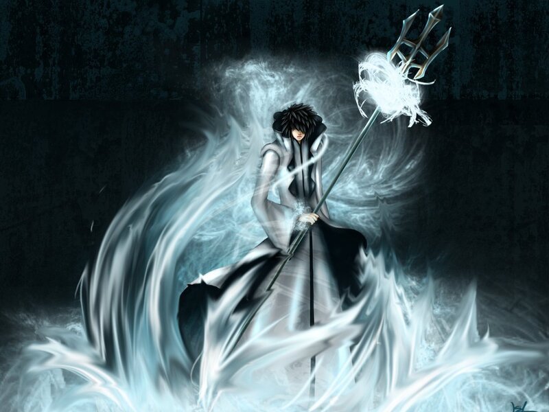 Anime Character with Trident — Black