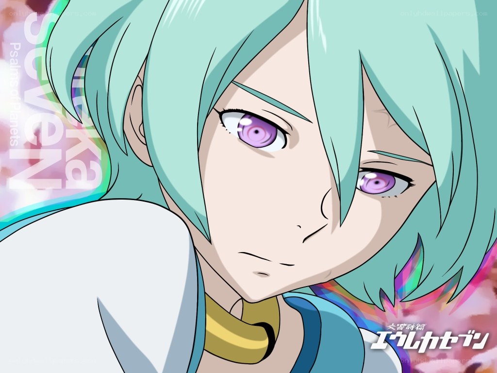 anime character with turquoise hair
