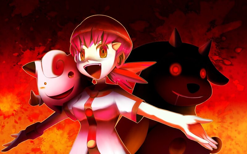 anime character with two creatures