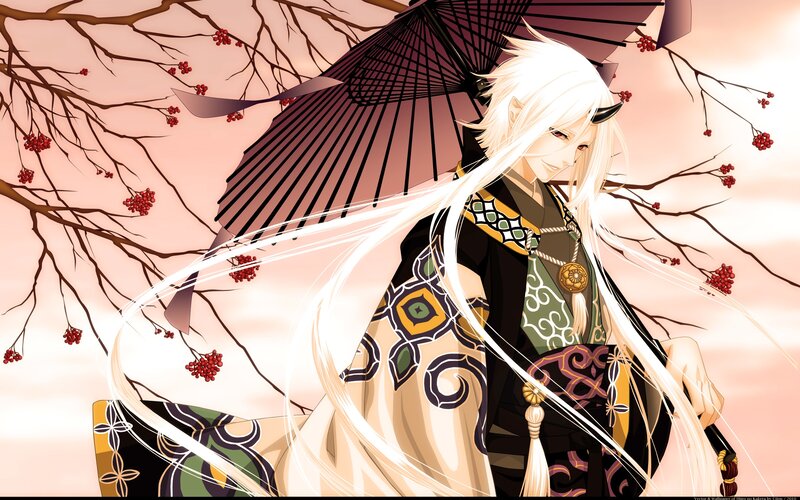 Anime character with umbrella