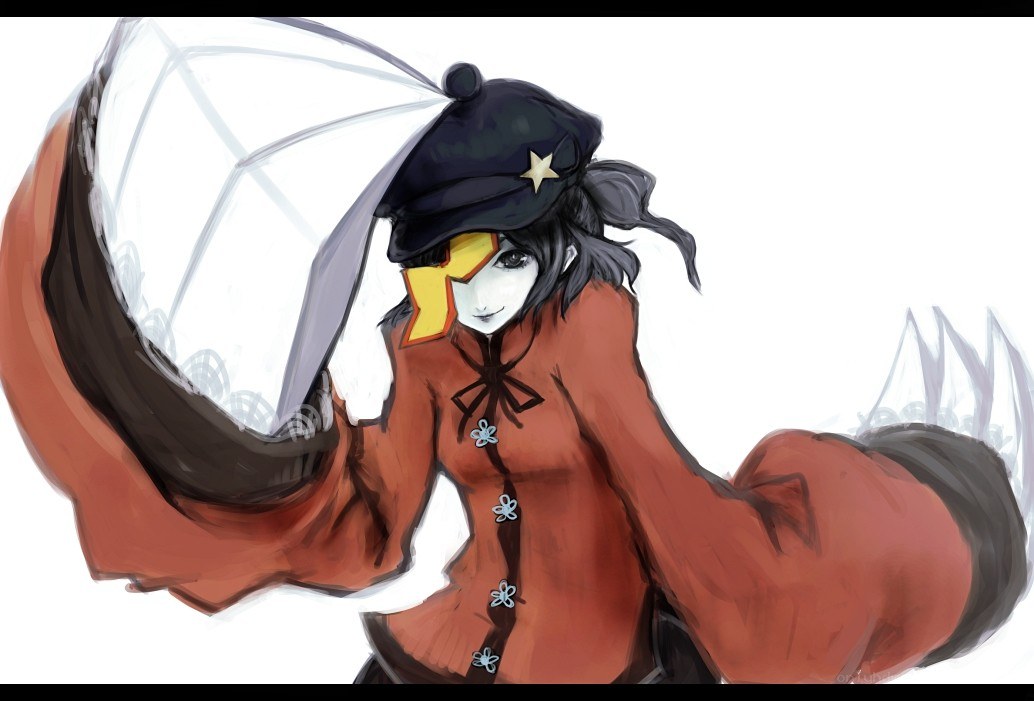 anime character with umbrella