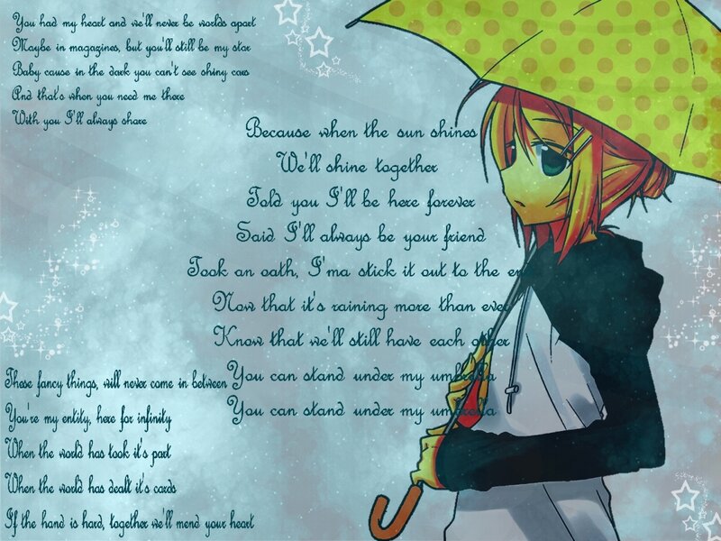 anime character with umbrella
