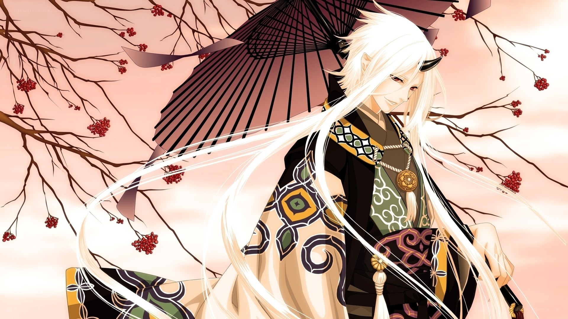 anime character with umbrella