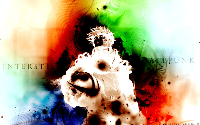Anime character with vibrant background