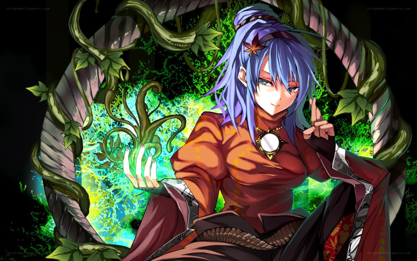 anime character with vines
