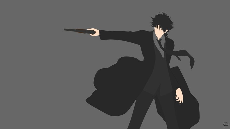Anime Character with Wand — Gray