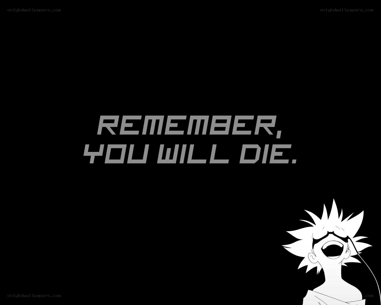 Anime character with warning text