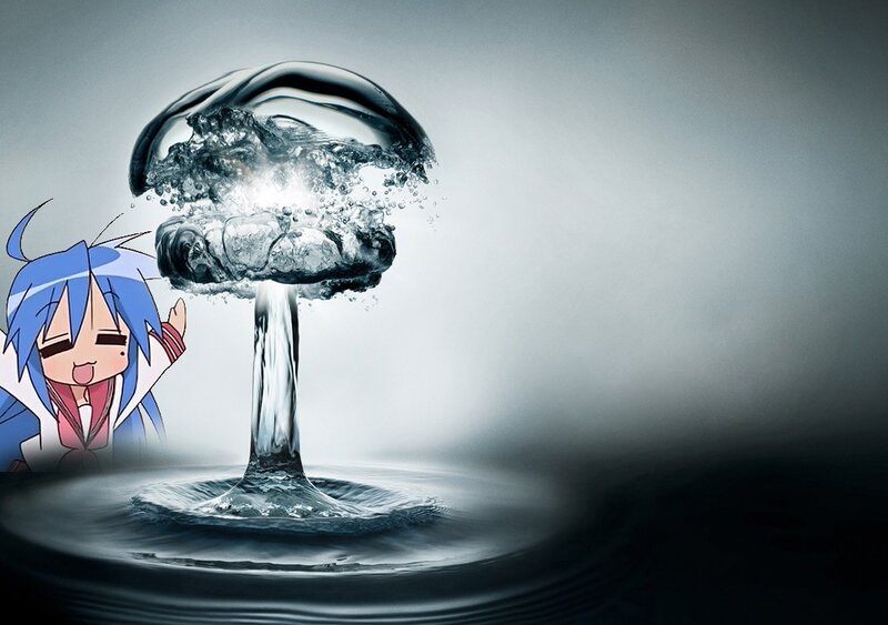 Anime Character with Water Explosion