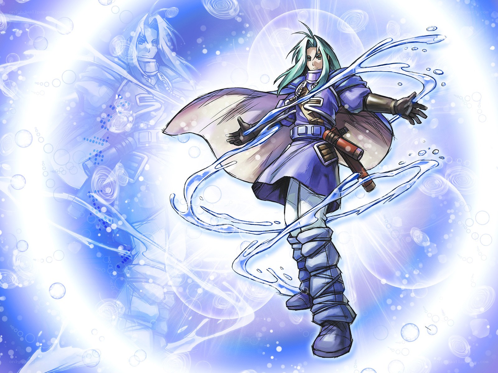 anime character with water magic