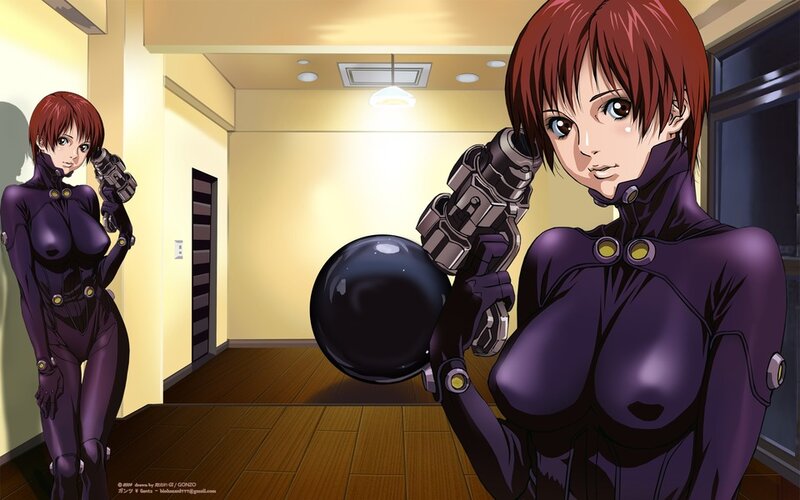 anime character with weapon