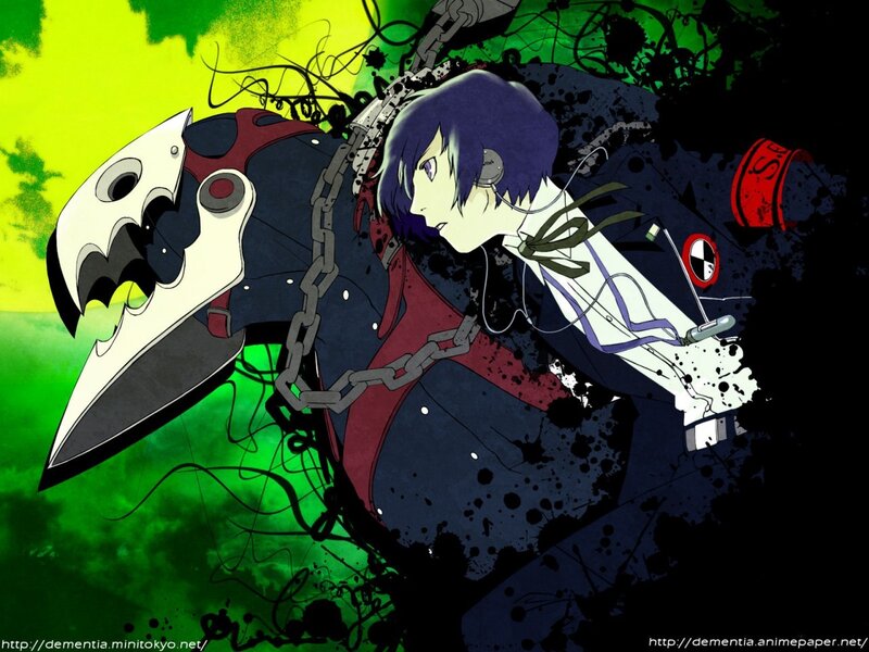 anime character with weapon