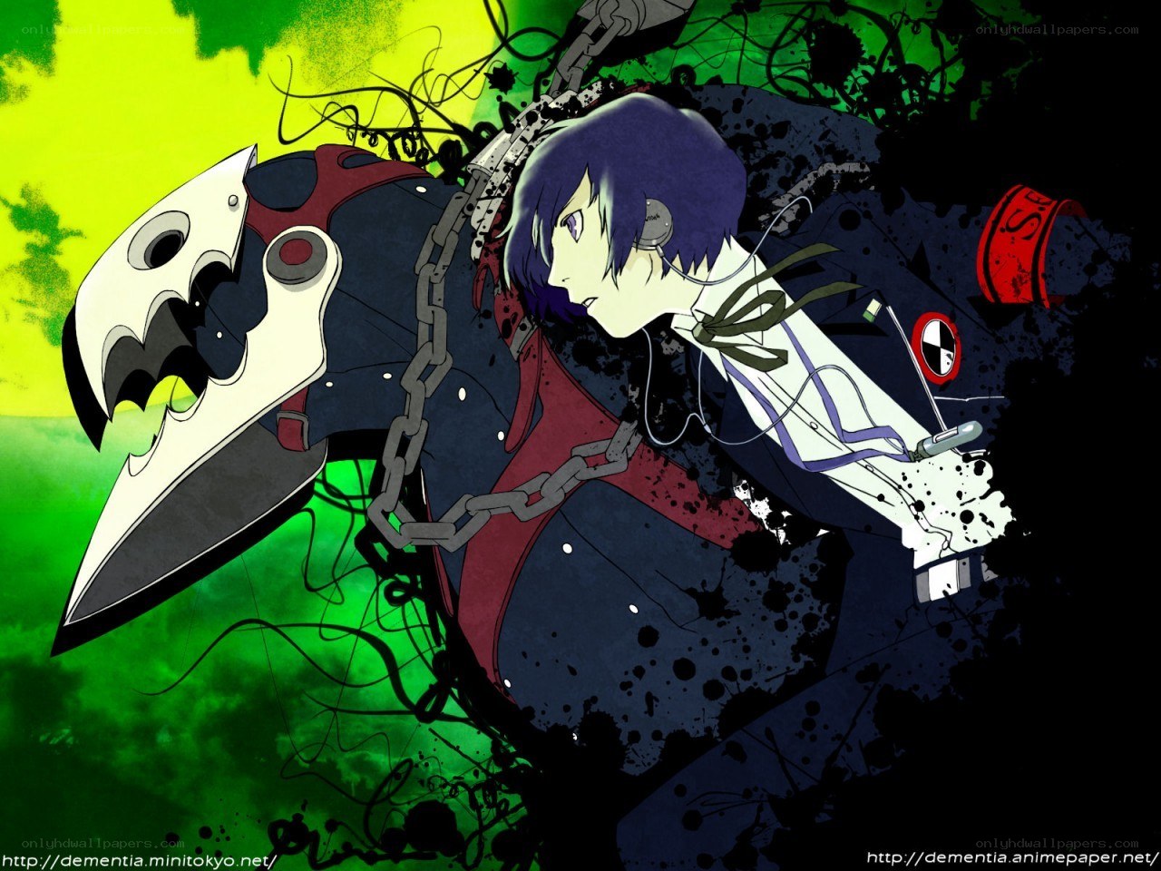 anime character with weapon