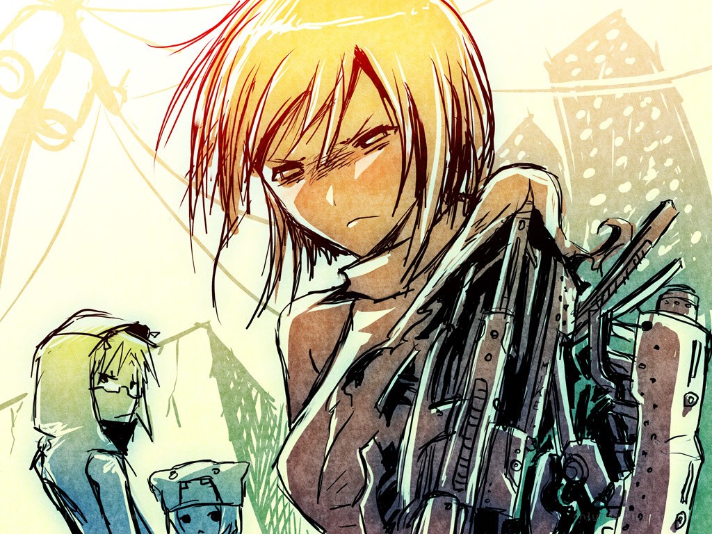 Anime character with weapon