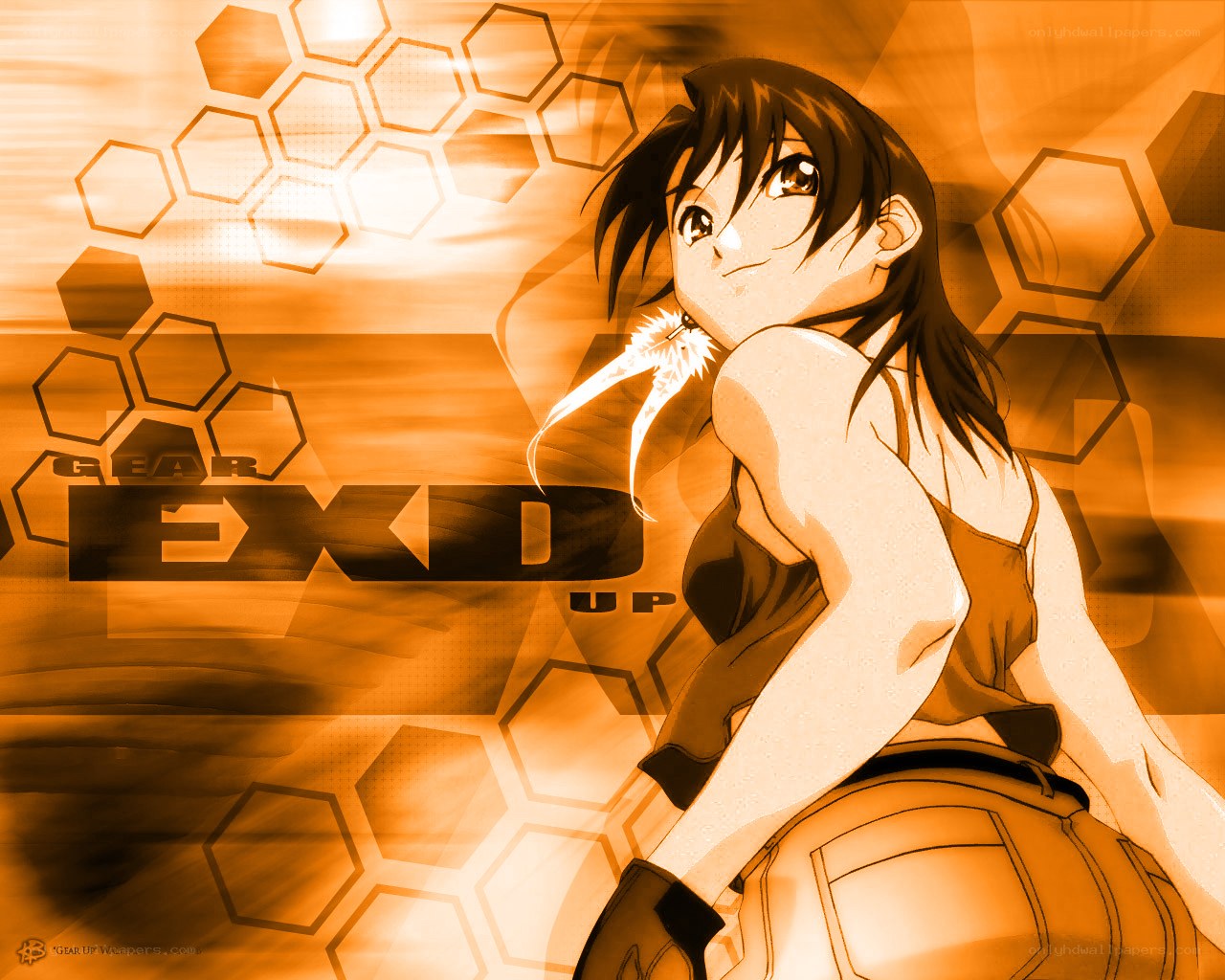 Anime character with weapon