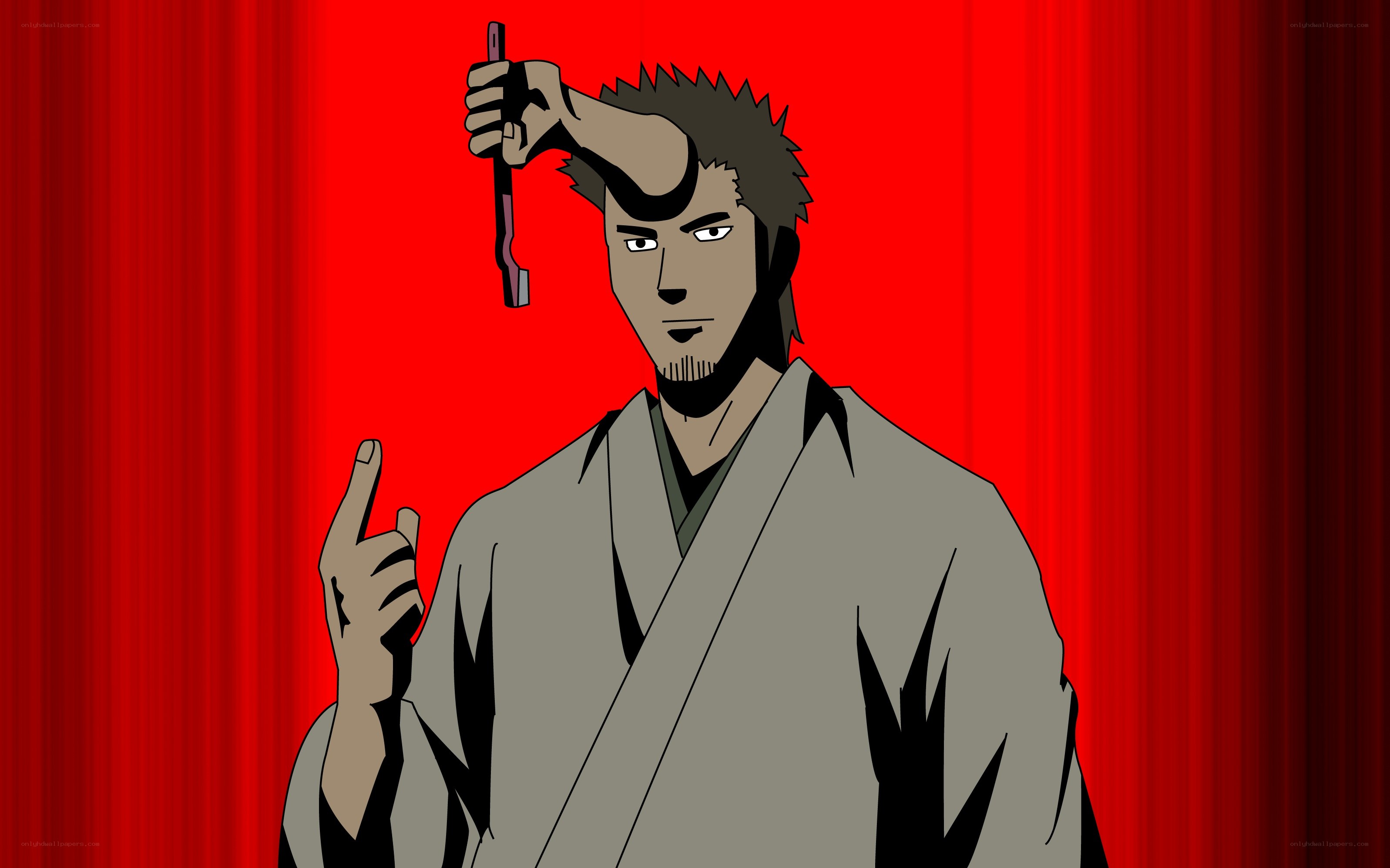 anime character with weapon