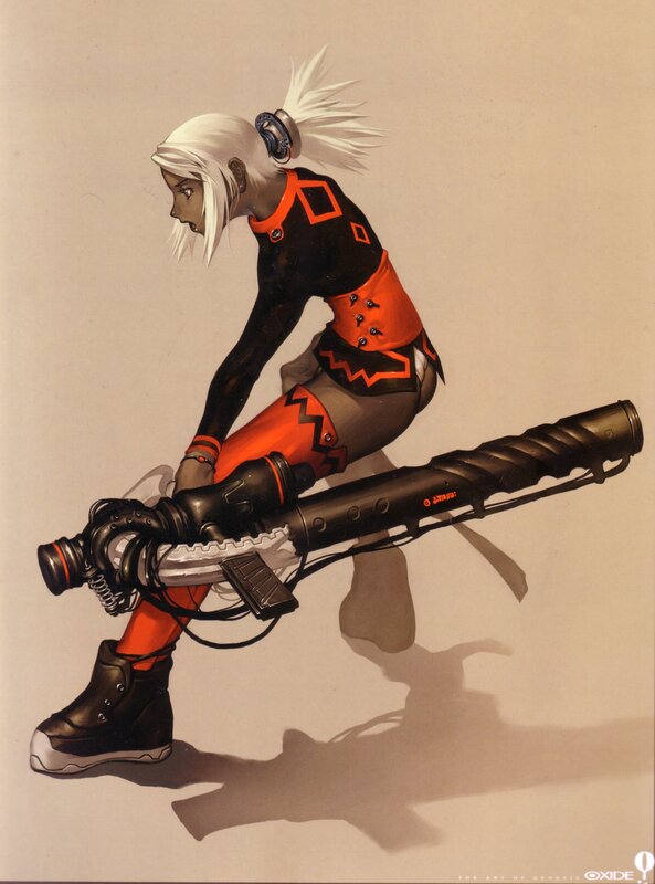anime character with weapon
