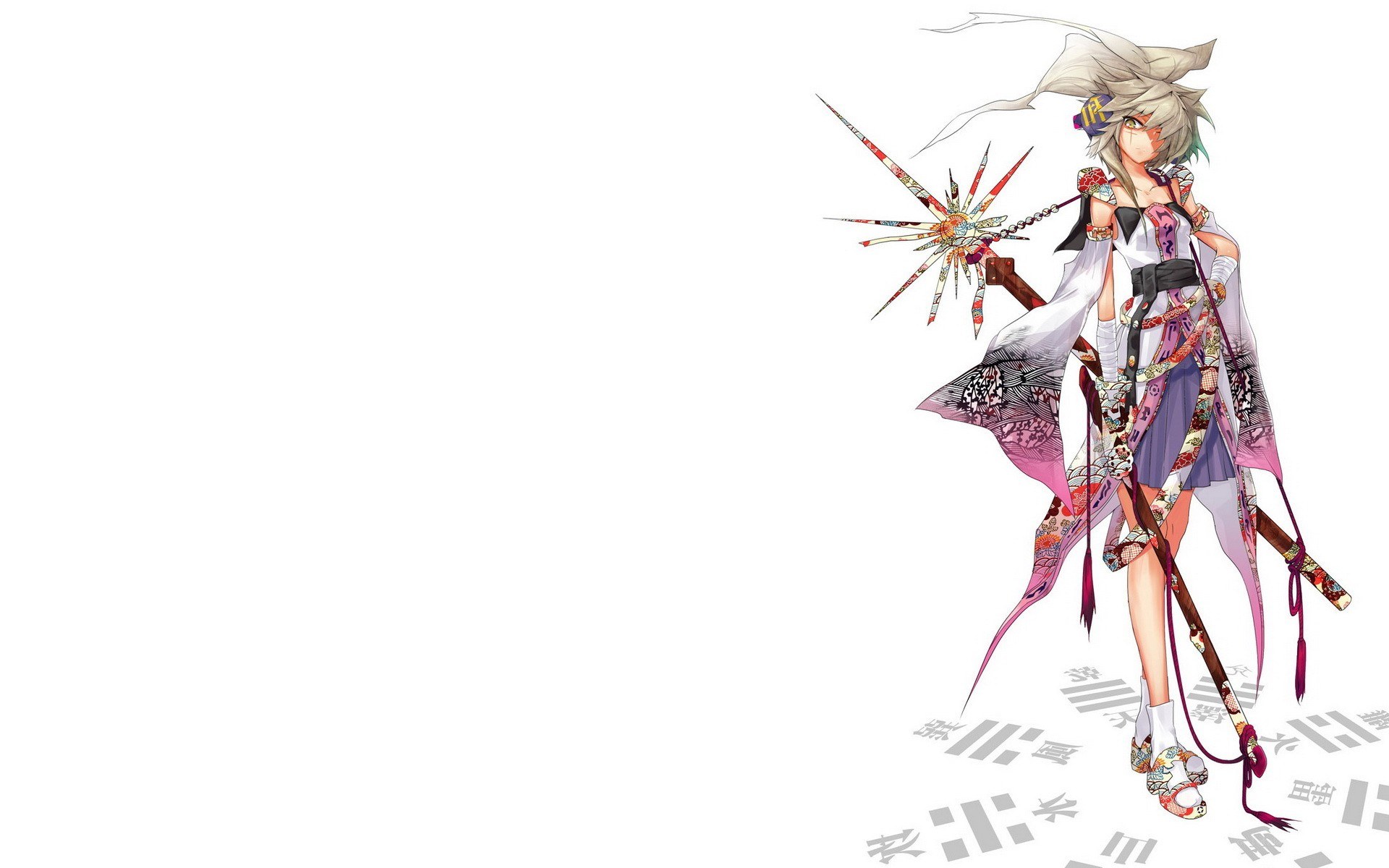 anime character with weapon