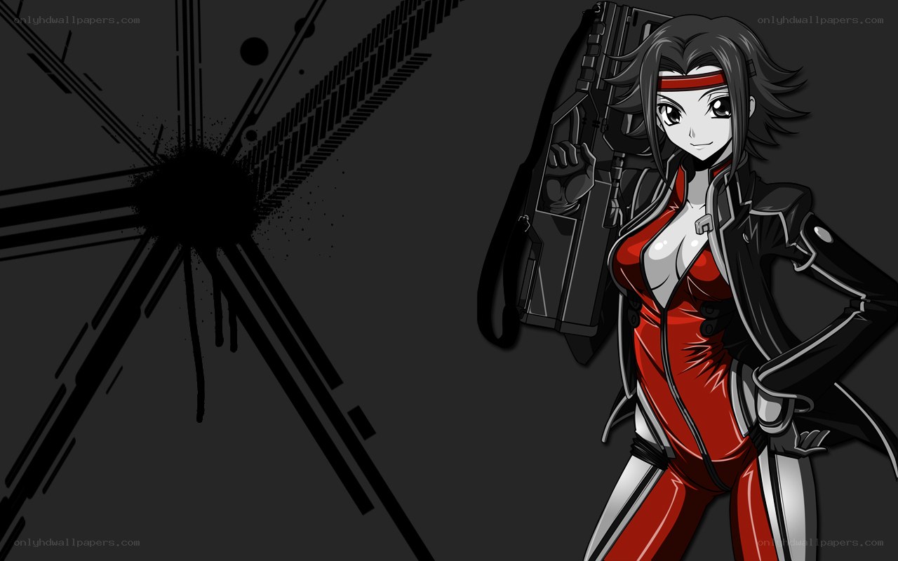 anime character with weapon