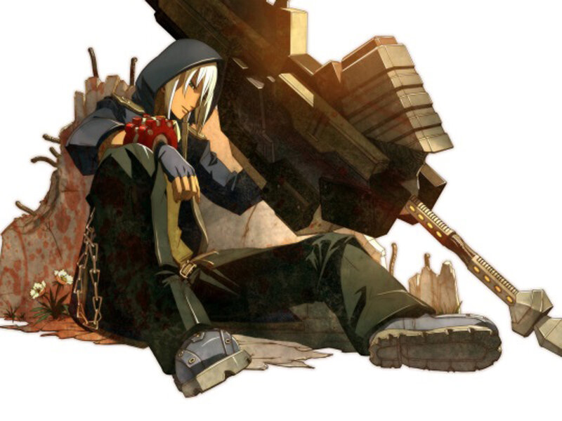 Anime Character with Weapon — Black, Dramatic, Manga, Sword, Hoodie