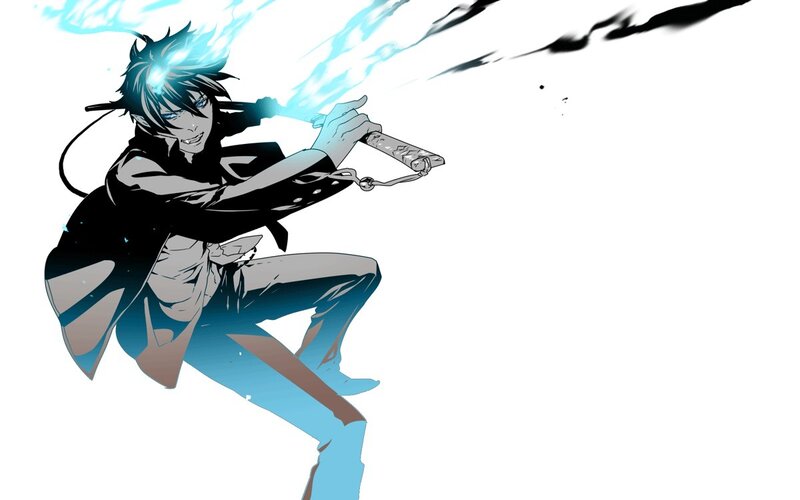 Anime Character with Weapon — Black, Dramatic, Manga, Sword