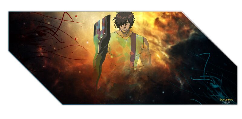 Anime Character with Weapon — Orange