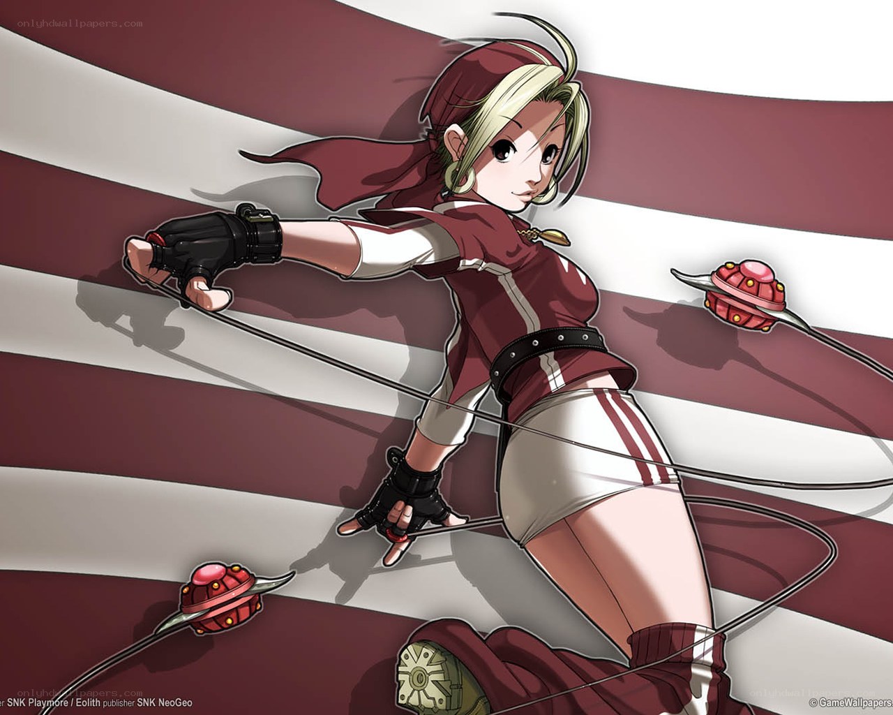 anime character with weapons