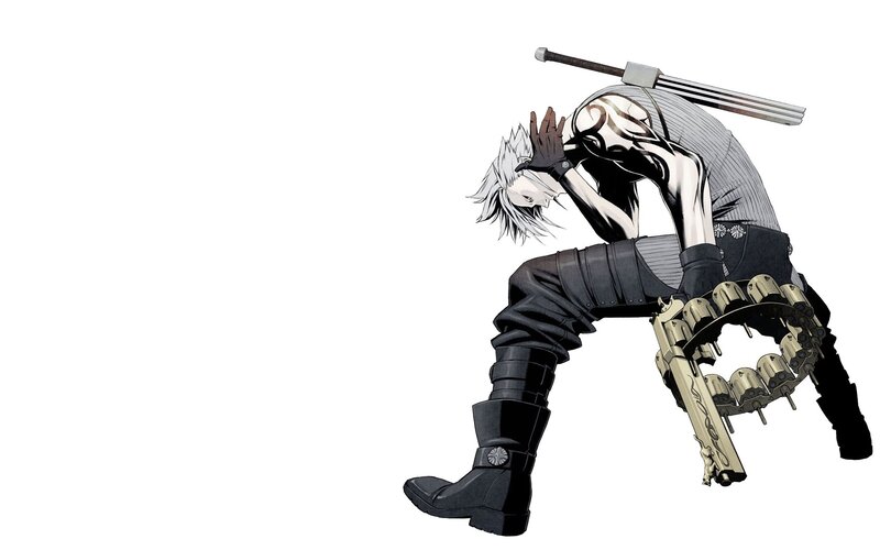 anime character with weapons