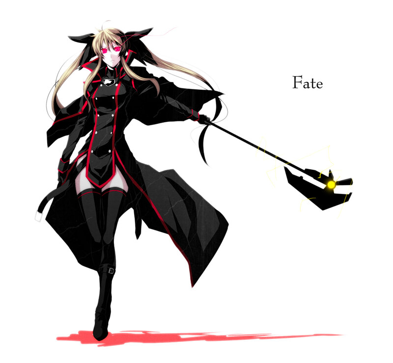 Anime Character with Whip — Black, Dramatic, Digital Art