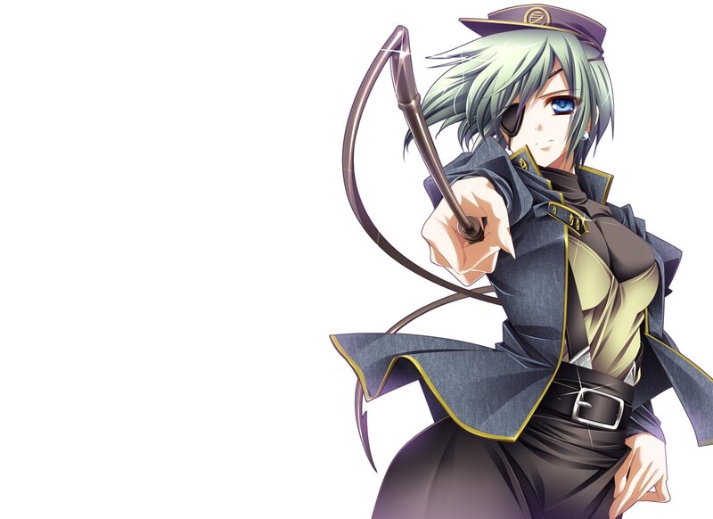 Anime Character with Whip — Green