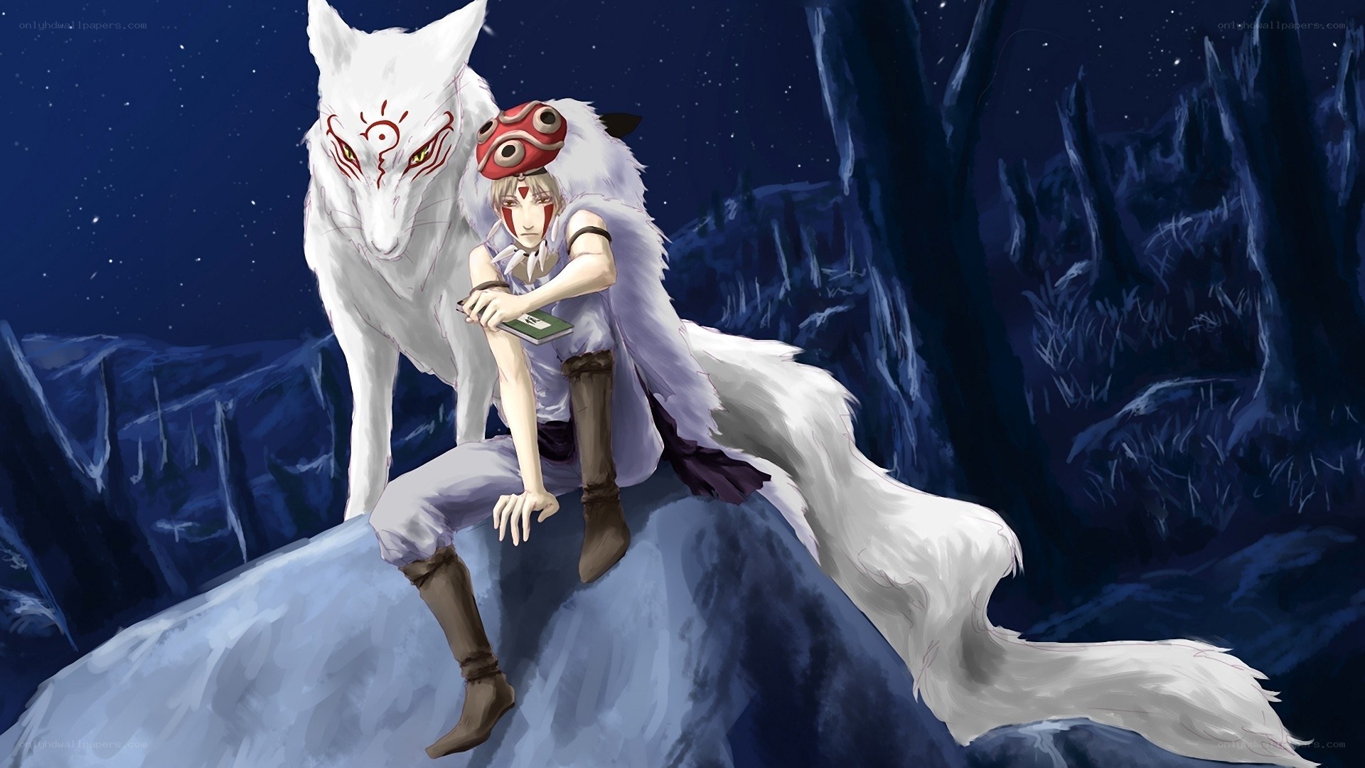 Anime character with white fox