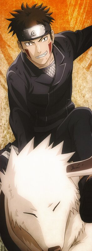 Anime Character with White Fox — Orange