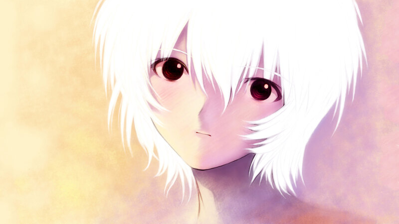 anime character with white hair