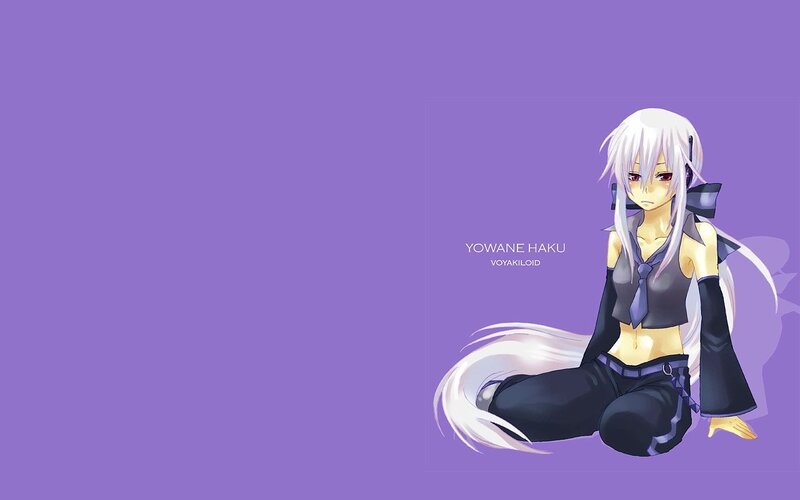 Anime character with white hair