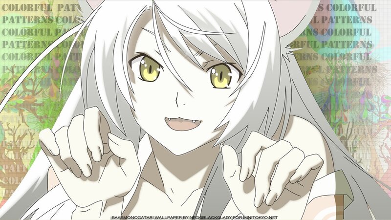 Anime character with white hair