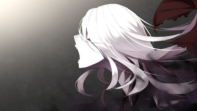 anime character with white hair