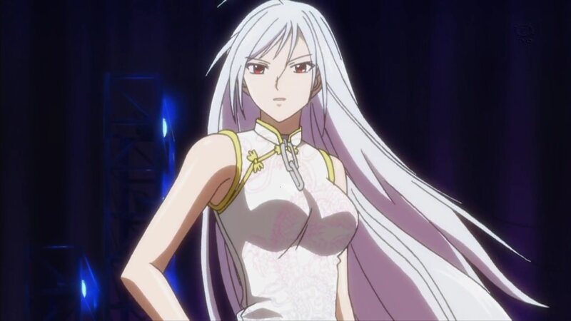 anime character with white hair