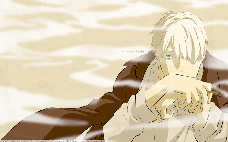 Anime character with white hair
