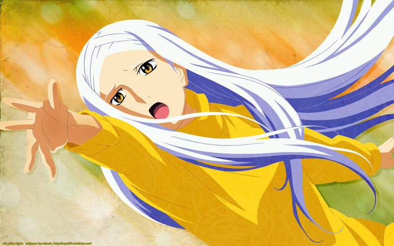 anime character with white hair