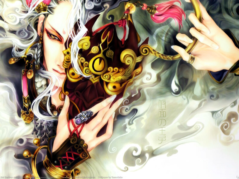 anime character with white hair