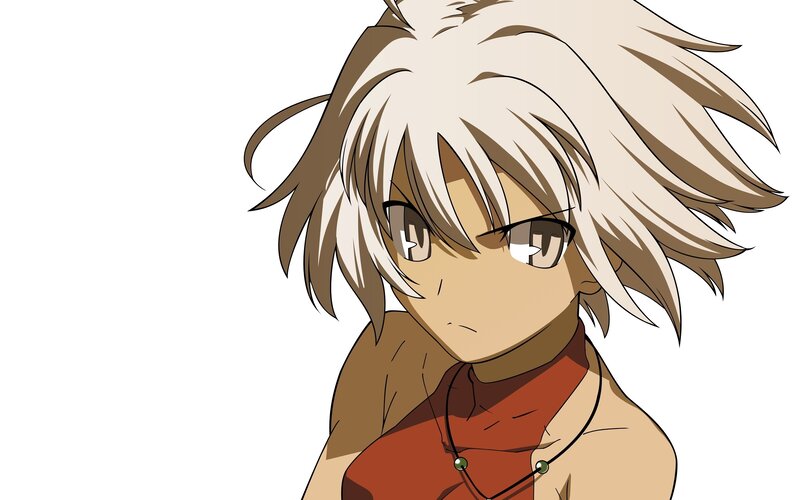 anime character with white hair