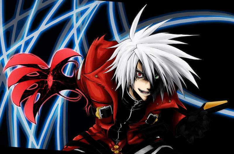 anime character with white hair
