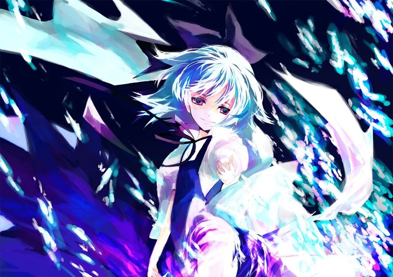 anime character with white hair